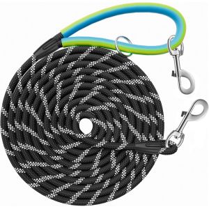 Longe Pour Chien, 5m 10m 15m 20m 30m Laisse De Dressage Avac Crochets Pivotants Aux Deux Extr&eacute;mit&eacute;s, Longue Laisse Corde D'attache Pour Petits, Moyens, Grands Chiens - Neuf