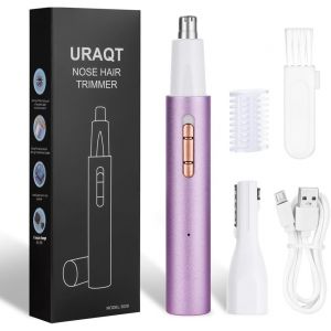 Tondeuse Nez &Eacute;lectrique, 2 En 1 Tondeuse &Agrave; Sourcils Wet & Dry Nose Ear, Usb Rechargeable Tondeuse Nez Oreilles Homme & Femmes, T&ecirc;te Amovible &Eacute;tanche, Moteur Silencieux, Brosse De Nettoyage - Neuf