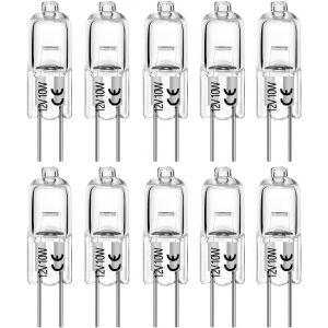 Kal-Ampoules Halogènes 10 W 12 V Culot 140 Lm Blanc Chaud 2700 K (G4 10 W) - Neuf
