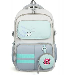 Sac à Dos Fille Primaire,2025 Cartable Enfant Scolaire,Sac Ecole Fille Collège pour CP CE CM 8 à 12 ans,25L-Vert - Neuf