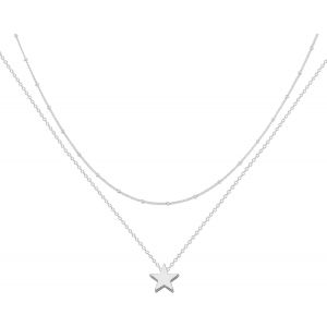 Kales-Chaîne Pour Femme Avec Pendentif Personnalisé En Or Et Argent-Collier Multi-Rangs Hypoallergénique 18 Carats-Bijou Fantaisie Pour Femmes Et Filles,Laiton,Pas De Gemme - Neuf