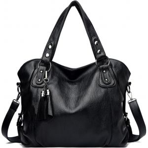 SJZG-Sac Fourre-Tout En Cuir Synth&eacute;tique Souple Pour Femme - Sac &Agrave; Main Minimaliste Pour Les Loisirs - Neuf
