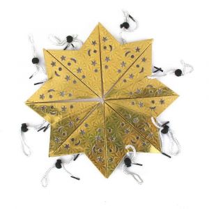 10 X &Eacute;toile D'or De La Maison De Soir&eacute;e De Mariage Lanterne De Papier Abat-Jour De No&euml;l, La D&eacute;coration De La Pendaison - Neuf
