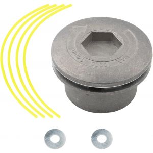 MEVRONISSHOP-T&ecirc;te de d&eacute;broussailleuse en Aluminium , t&ecirc;te de d&eacute;broussailleuse Universelle &agrave; 4 Lignes pour Jardin, pelouse, terrasse - Neuf