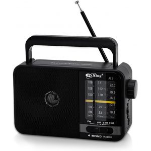 Radio Portable, Radio FM am, Radio portative &agrave; Piles et Alimentation pour la Maison ou l'ext&eacute;rieur, Petite Radio Portable avec Une Excellente r&eacute;ception, Radio pour Personnes &acirc;g&eacute;es, Noir - Neuf