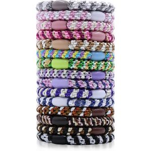 Kalanka-15 Pi&egrave;ces Elastique Cheveux, Chouchou Cheveux, Haute &Eacute;lasticit&eacute; Hair Ties, Convient A Toutes Sortes De Cheveux, Pour Queue De Cheval, T&ecirc;te De Boule, Tresse - Neuf