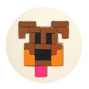 Puzzle Educatif Pour Enfants, Jouet De Dessin Anime, Blocs De Pixels, Puzzle Animal (Puzzle Chien) - Neuf