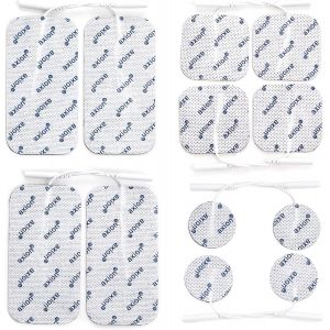 Asfasfq-12 Électrodes Mixte | Patchs De Rechange Pour Électrostimulateur Tens Et/Ou Ems Réutilisables Et Autocollants Avec Connexion Filaire De 2 Mm - Neuf