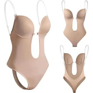 Body Shaper Femme - Invisible - Beige - Push Up - Dos Nu - Sans Couture - Neuf