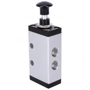 Vanne à main à deux positions trois voies G1 / 4 pouces Vanne de commutation mécanique Coque en alliage d'aluminium XQ230622 - Neuf