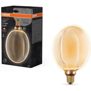 SJZG-Vintage 1906 Globe 183 Filament O Lampe, 4 W, 220 Lm, 1800 K, 818 Blanc Chaud Agréable, Dimmable, Or, Ip20, Verre Sans Plomb, 183 Mm, Douille E27 - Neuf