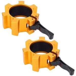 Lot De 2 Pinces Pour Barre Olympique De 5 Cm (2 Pouces), Pinces De Verrouillage &Agrave; D&eacute;gagement Rapide Pour Barres Olympiques, Clips De Fixation Pour Disques De Poids, Id&eacute;al Pour L'entra&icirc;nement, Le Fitness Et L'halt&eacute;rophilie. - Neuf