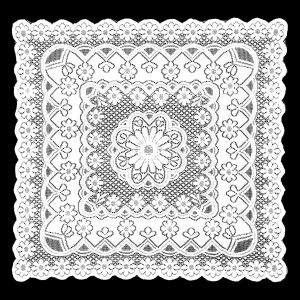 Chenquansarl-Nappe En Dentelle Blanche De 90 X 90 Cm, Petite Nappe Carrée Brodée De Style Vintage Au Crochet Pour L'été, L'extérieur, Le Thé, La Réception, Le Dîner, La Décoration D'intérieur - Neuf