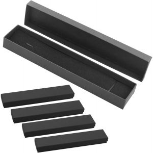 Mevronisshop-Lot De 5 Bo&icirc;tes &Agrave; Bijoux En Carton, Bo&icirc;te Cadeau Rectangulaire En Papier Kraft Avec Doublure Pour Bracelet, Femme, M&egrave;re, Anniversaire (Noir) - Neuf