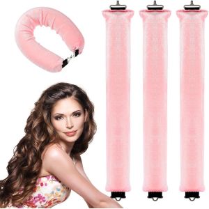 KAL-Lot De 3 Bigoudis Sans Chaleur Pour Dormir, Pour Dormir Fer À Friser Pour Grandes Ondulations Avec Crochets Pour Tous Types De Cheveux Pour Grandes Boucles Outils De Coiffure Bricolage - Neuf