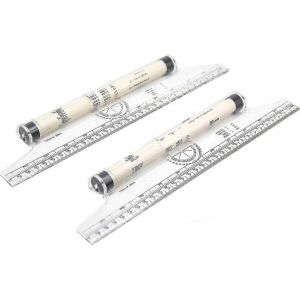 Règle de mesure à rouler en plastique,paquet de 2,règle de mesure multifonctionnelle règle à rouleaux de dessin,12 pouces,jxlgv - Neuf