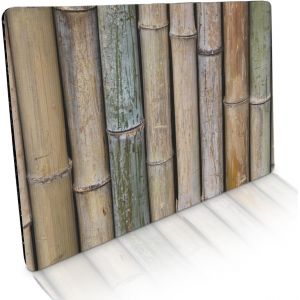 Paillasson Pour L'intérieur Et L'extérieur - 50 X 70 Cm - Plat Et Antidérapant - Aspect Bambou Naturel - Lavable Pour Des Chaussures Propres Et Une Entrée Moderne Et Élégante - Neuf