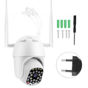 Camera dome PTZ 2,5 pouces 23 LED Wi-Fi P2P 1080P IP65 Securite 110-240 V pour ONVIF (prise UE) - Neuf