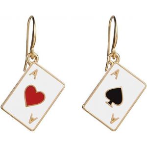 Kal-Boucles D'oreilles Carr&eacute;es En Forme De Coeur Rouge Pour Femme - Pour Mariage, Fian&ccedil;ailles - Neuf