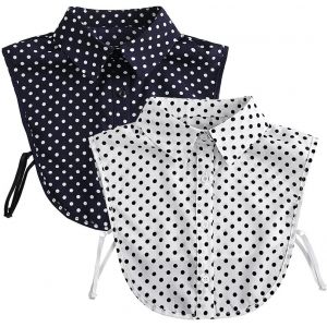 Nbgcm-Lot De 2 Faux Col Détachables Pour Femme Motif À Pois - Neuf