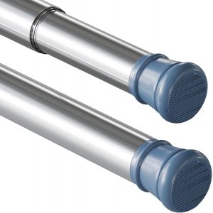TIANYI-Tringle &agrave; rideau de douche extensible sans per&ccedil;age - Tringle t&eacute;lescopique - Extra longue - Pour salle de bain, chambre &agrave; coucher - Argent&eacute; (90-140 cm, diam&egrave;tre 32 mm) - Neuf