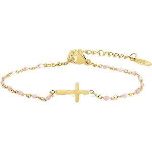 Kalanka-Bracelet De Croix Pour Femmes, Bracelet Religieux R&eacute;glable En Acier Inoxydable Bracelet De Communion Pour Bijoux De Couple Cadeaux De Confirmation Bracelets De Mode - Neuf