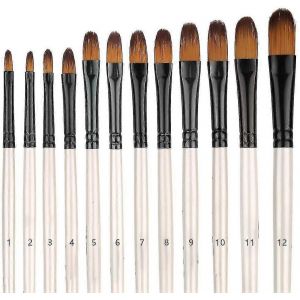 12 pi&egrave;ces de l'ensemble de pinceaux d'artiste, ensemble de pinceaux en nylon, stylo &agrave; colorier - Neuf