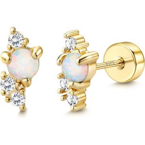 Boucles D'oreilles Femme Or 14 Carats Piercing Oreille Argent 925 Femme Piercing Tragus Or Boucle D'oreille Homme Piercing Bijoux Femme.[X1071] - Neuf