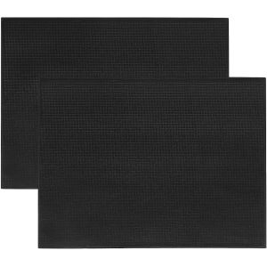 Lot De 2 Tapis De Séchage Absorbants En Microfibre Pour Plan De Travail De Cuisine - 50,8 X 38,1 Cm - Pour Verre, Tasse, Assiette, Vaisselle - Lavable En Machine - Gris - Neuf