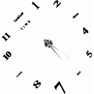 ChenQuanSarl-Grande Horloge Murale 3D Diy Sticker Mural Moderne Miroir Mural Sans Cadre Horloge Murale Sans Cadre Horloge Murale D&eacute;corative Pour Maison, Chambre &Agrave; Coucher, Salon Et Bureau - Neuf