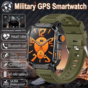 2025 Nouveau Pour Xiaomi Militaire En Plein Air Montre Intelligente Hommes Gps Bluetooth Appel 2.01 "Amoled Écran 3Atm Étanche Sport Smartwatch.Green.3Atm Waterproof - Neuf
