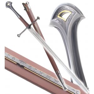 Le Seigneur des Anneaux Epee Anduril + Fourreau Aragorn Epee Decoration Edition Brown D&eacute;coration - Neuf