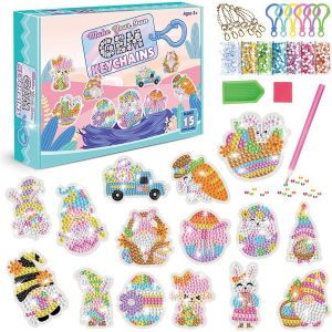 Oayew-5d Diy Diamant Plein Peinture Porte-Cl&eacute;s,5d Diy Diamant Plein Peinture Porte-Cl&eacute;s Strass Peinture,Porte-Cl&eacute;s De Peinture Diamant,Kit Diamond Painting Porte Cl&eacute; Pour D&eacute;butants Bricolage - Neuf