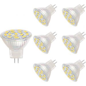 Kalanka-Ampoules Led Mr11 12 V 3,5 W Mr11 &iquest;&iquest;Quivalentes &iquest;&iquest; Des Ampoules Halog&iquest;&iquest;Nes 25-35 W, Culot Gu4.0, Blanc Chaud (3000 K, Lot De 6) - Neuf