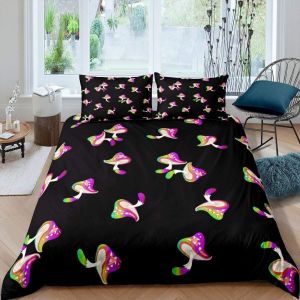 Parure De Lit Homewish À Fleurs Roses Pour Femme, Housse De Couette Romantique À Fleurs, Parure De Lit Double À Pétales Exotiques, Décoration De Chambre - Neuf