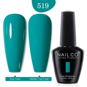 Nailco Vernis À Ongles Gel 15ml Rouge Rose Couleur Gel Vernis À Tremper Longue Durée Uv Vernis Gel Nu Lakiery Hybrydowe Laque Vernis.519. - Neuf