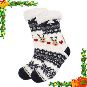 Jgd-Chaussettes De No&euml;l, Chaussettesno&euml;l, Chaussettes De No&euml;l Femme, Hiver Chaussette Chaude Polaire, Chaussettes Chaud Antid&eacute;rapantes 36-42,Pour Cadeaux De No&euml;l - Neuf