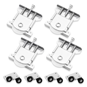MEVRONISSHOP-4 paires de Porte Coulissantes pour Porte de Garde-robe,Roulette de Coulissante,Rouleau Placard,pour Armoires, Fen&ecirc;tres, Portes Coulissantes - Neuf