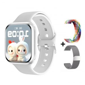Nouvelle montre 10 montre intelligente hommes temp&eacute;rature corporelle BT appel NFC toujours sur affichage GPS Sport montres femmes Smartwatch pour Apple Android White add 2 strap - Neuf