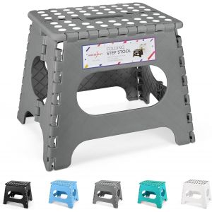 Eryi-27cm Tabouret Pliable Pour Enfant - Marche Pied Enfant Pliable Tabouret En Plastique Chaise Pliante Tabouret Pliable Tabouret Étape Tabouret Pied Tabouret Pour Enfants (Gris) - Neuf
