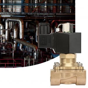 Electrovanne electrique DN20 NO en laiton (DC 24 V) pour controleur de fluide G3/4 - Neuf
