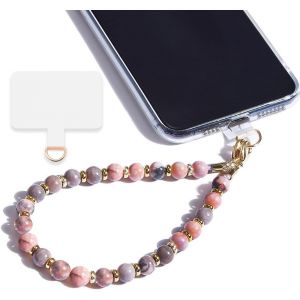 KAL-Cha&icirc;ne De T&eacute;l&eacute;phone Portable Courte Dragonne De T&eacute;l&eacute;phone En Perles Lani&egrave;re Universelle Poignet Pour Tablette Porte-Cl&eacute;s Cam&eacute;ra Cartes D'Identit&eacute; - Neuf