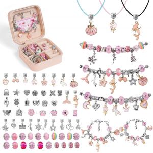 Eryi-Cadeau Fille 5-12 Ans Enfant, Charms Bracelet Kit Fabrication, Kit De Fabrication De Bijoux Pour Filles, Idée Cadeau 5 6 7 8 9 10 11 12 Ans Cadeau De Noël Et Anniversaire - Neuf