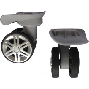 Roues Pivotantes De Remplacement, Roues De Valise De Voyage Roulettes De Chariot Roues &Agrave; Double Rang&eacute;e Roulement Silencieux Pour Malle Bo&icirc;te Trolley - Neuf