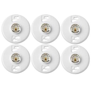 Lot de 6 douilles E26 &agrave; culot moyen sans cl&eacute; pour plafonnier - Neuf