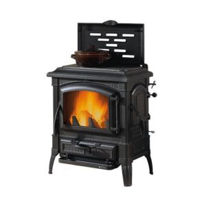 Nordica Extraflame - Po&ecirc;le &agrave; bois 7.7kw fonte &eacute;maill&eacute;e noir ISETTACCLEAN - Neuf