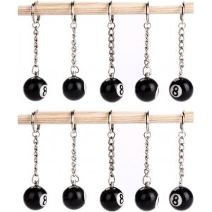 Kal-1 Pi&egrave;ce Porte-Cl&eacute;s Billard Snooker Black 8 Ball Incontournable Pour Les Fans De Black 8 Ball Ornement De Porte-Cl&eacute;s - Neuf