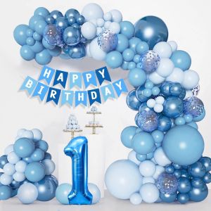 Decoration Anniversaire 1 An Garcon, Bleu Arche Ballon Anniversaire 1 An, Deco Anniversaire 1 An Garcon, Ballon Anniversaire Bleu, Ballon 1 An, D&eacute;coration Anniversaire Pour 1 An B&eacute;b&eacute; Garcon - Neuf