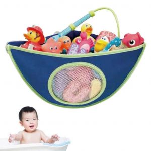 Rangement pour jouets de bain - Crochet &agrave; ventouse ultra r&eacute;sistant - Sac de rangement pour filet de bain - Sac de rangement d'angle pour douche pour enfants et b&eacute;b&eacute;s - Neuf