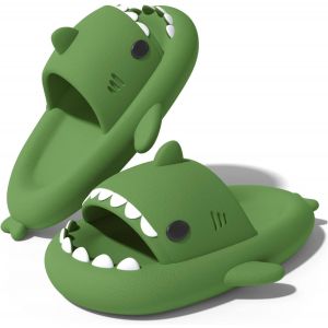 Ihkhu-Claquettes Requin Enfants Chaussons De Maison Pantoufles De Bain Fille Garçon Chaussures Pour Piscine Et Plage Et Douche Shower Tongues Plates Antidérapant Sandales Été - Neuf